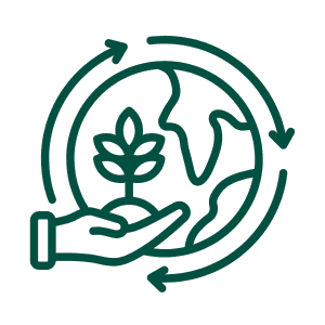 ikonka z ziemią i zbożem na dłoni