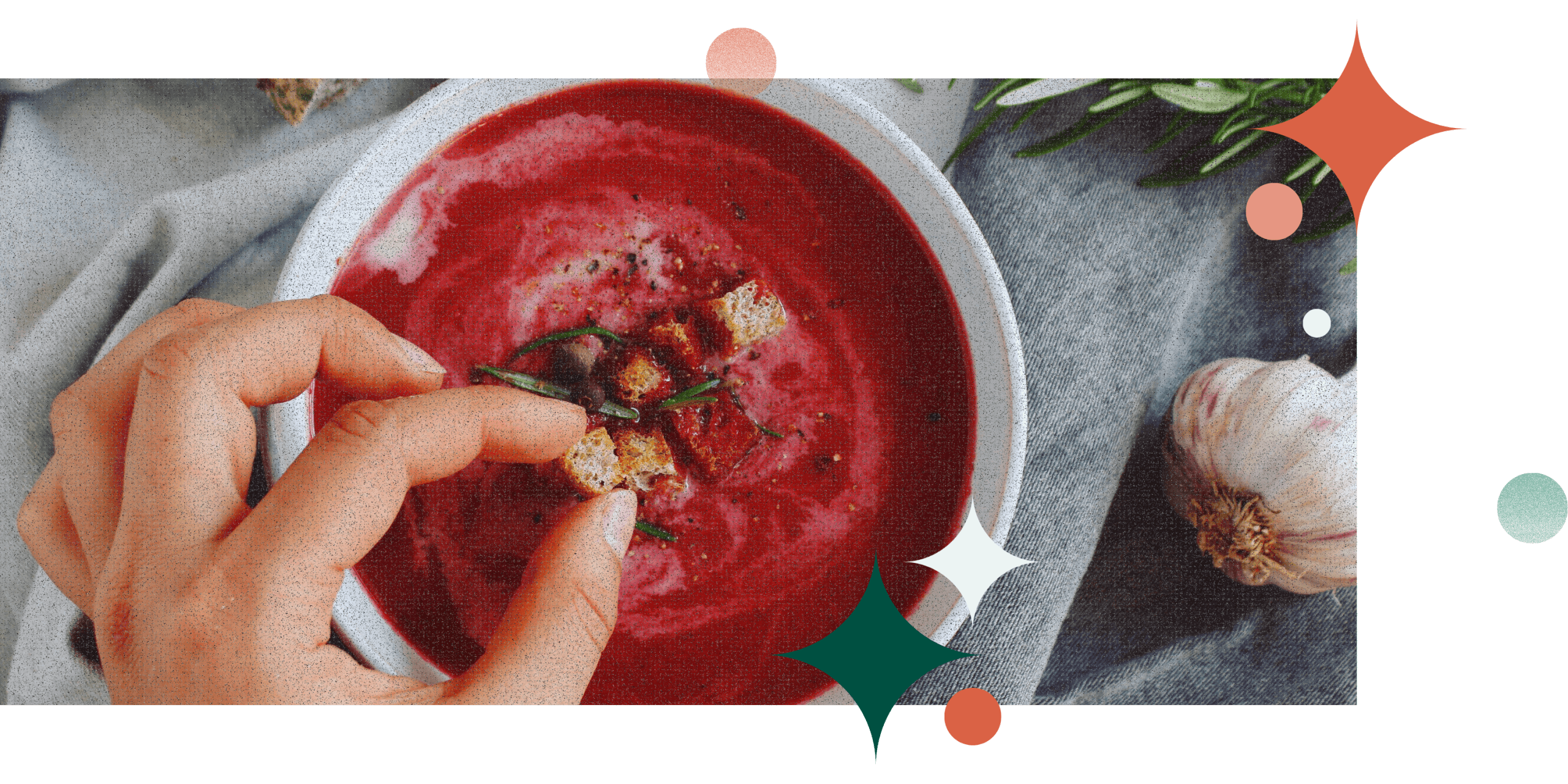 Zdjęcie zupy z grzankami